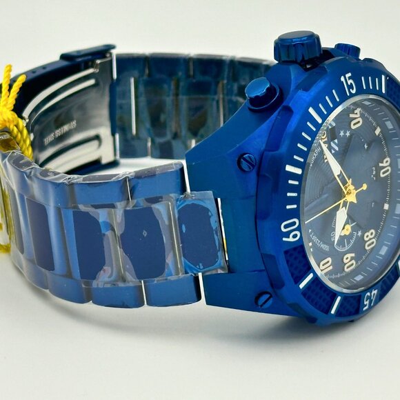 NEW Invicta Aviator F35 Edition Mens Watch All Blue Stainless Steel Limited Ed - Picture 9 of 11